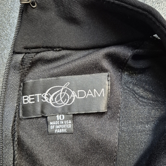 Betsy & Adam Mock Neck Mesh Illusion Gown - Size 10 - Picture 11 of 13